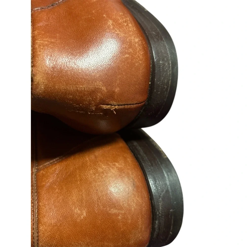 Santoni Tassel Kiltie Loafers Women 11 D Brown Leather Vero Cuoio Made In Italy